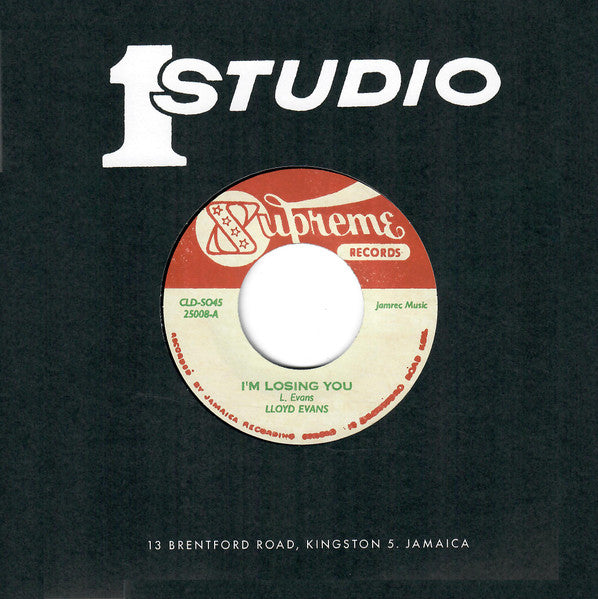 Lloyd Evans / Albert Tomlinson : I'm Losing You / Don't Wait For Me (7", RE)