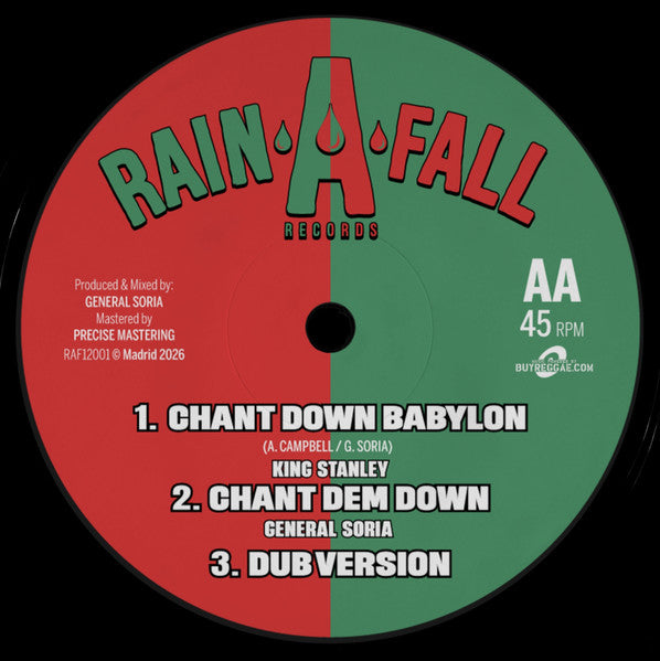 General Soria, King Stanley : Rasta Emblem / Chant Down Babylon (12")