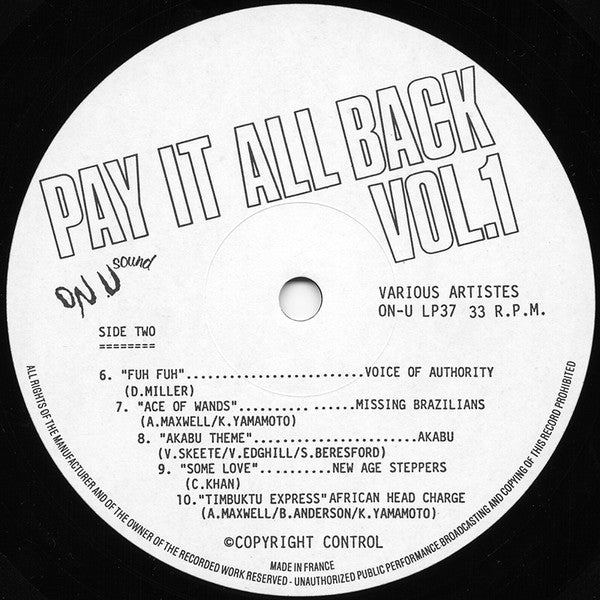 Various : Pay It All Back Vol.1 (LP, Comp)