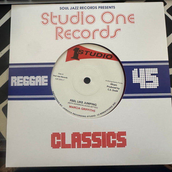 Marcia Griffiths / Brentford Disco Set : Feel Like Jumping / Feel Like Jumping Pt.2 (7", Single, Ltd, Pin)