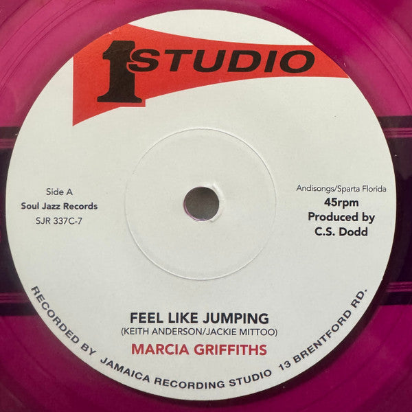Marcia Griffiths / Brentford Disco Set : Feel Like Jumping / Feel Like Jumping Pt.2 (7", Single, Ltd, Pin)