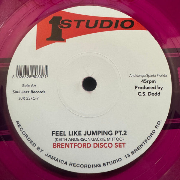 Marcia Griffiths / Brentford Disco Set : Feel Like Jumping / Feel Like Jumping Pt.2 (7", Single, Ltd, Pin)