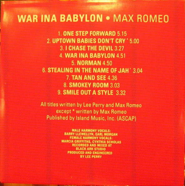 Max Romeo & The Upsetters : War Ina Babylon (LP, Album, RP)