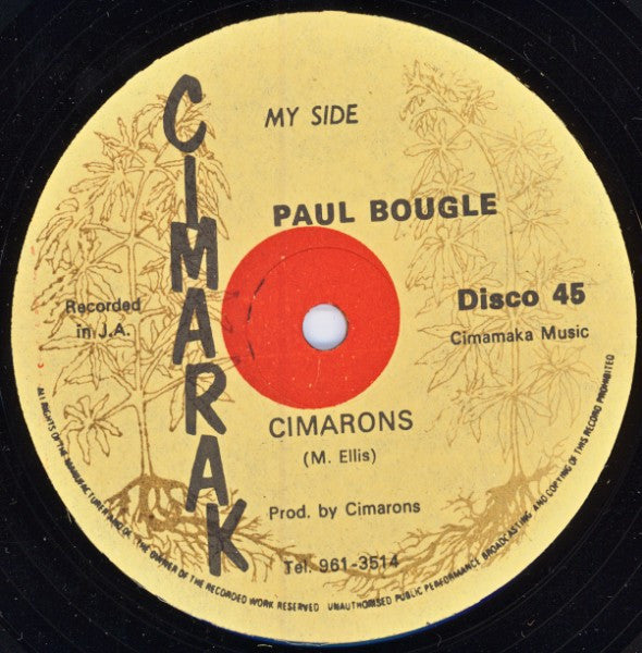 The Cimarons : Paul Bougle / Greedy Man (12")
