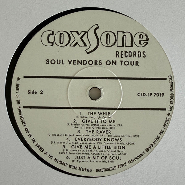 The Soul Vendors : On Tour (LP, RE)