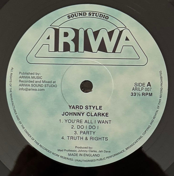 Johnny Clarke : Yard Style (LP, Album, RE)