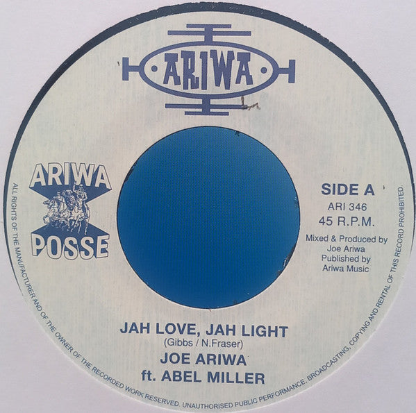 Joe Ariwa ft. Abel Miller : Jah Love, Jah Light (7")