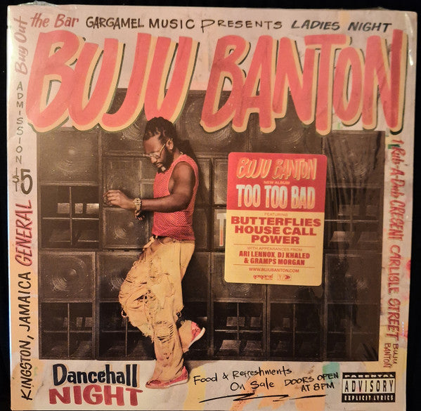 Buju Banton : Too Too Bad (LP, Album, Ora)