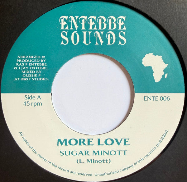 Sugar Minott : More Love (7")