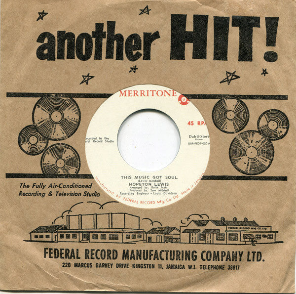 Hopeton Lewis : This Music Got Soul / Rocksteady (7", Single)