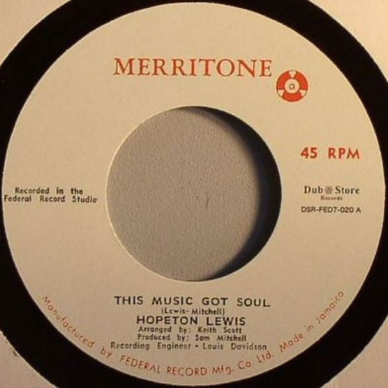 Hopeton Lewis : This Music Got Soul / Rocksteady (7", Single)