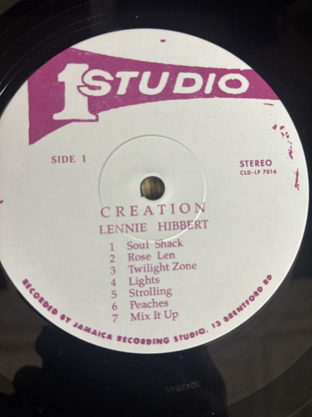 Lennie Hibbert : Creation (LP, RE, RM)