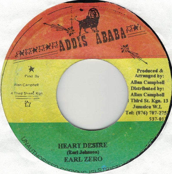 Earl Zero : Heart Desire  (7", RE)