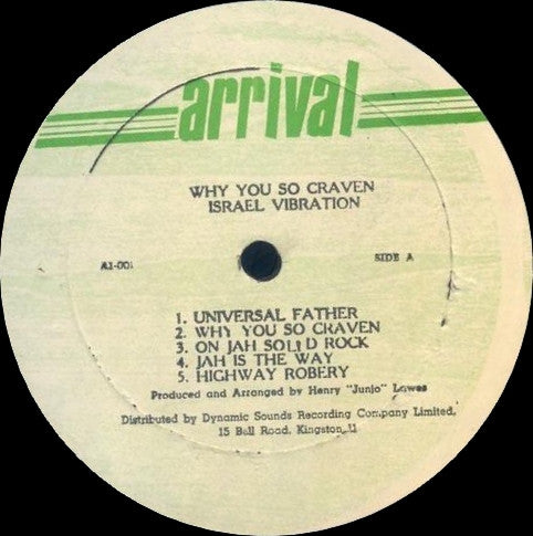 Israel Vibration : Why You So Craven (LP)