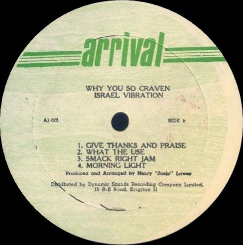 Israel Vibration : Why You So Craven (LP)
