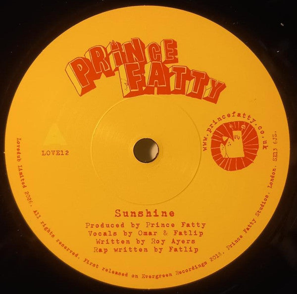 Prince Fatty featuring Omar & Fat Lip : Sunshine (7", Single, RE)