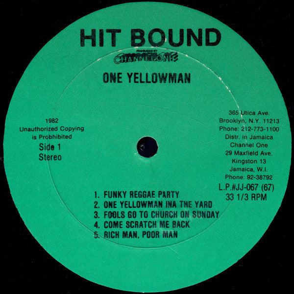 Yellowman And Fathead* : One Yellowman (LP, Album)