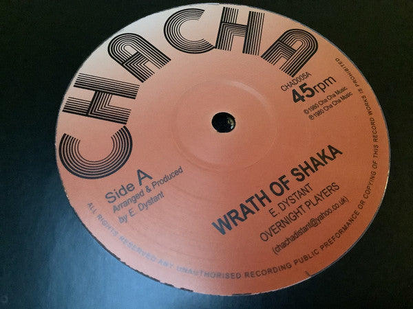 Overnight Players / Earl John Daley* : Wrath Of Shaka / The Time Is Now (12")