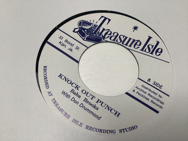 The Baba Brooks Band / Baba Brooks With Don Drummond : Flames In The Street (Instrumental) / Knock Out Punch (7")