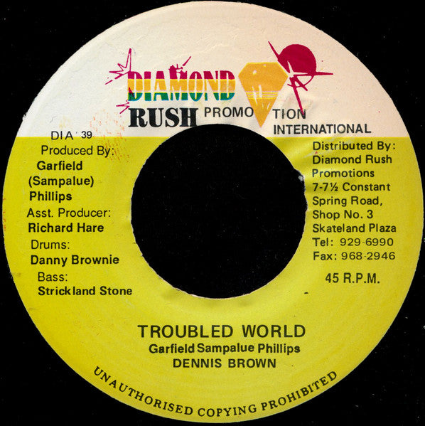 Dennis Brown : Troubled World (7")