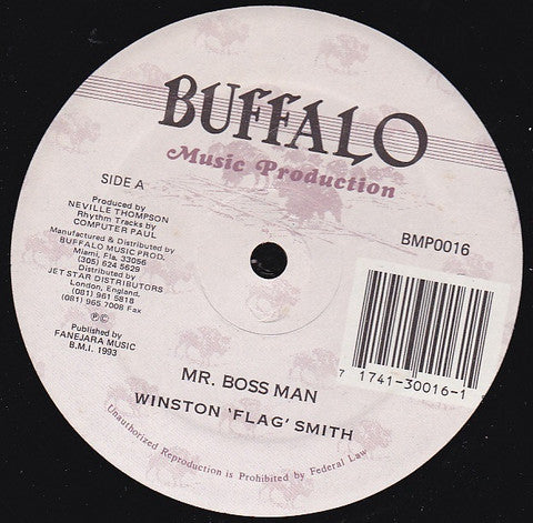 Winston "Flag" Smith : Mr. Boss Man (12")