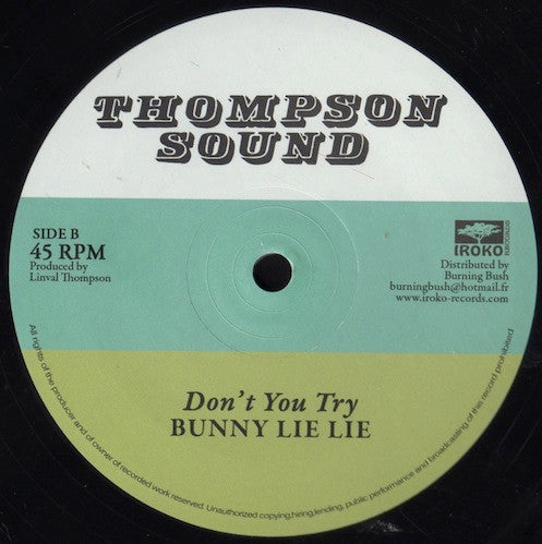 Anthony Johnson / Bunny Lie Lie : Hey Mr Richman / Don't You Try (12", RE)
