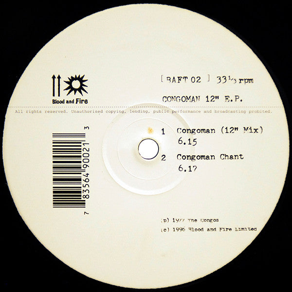 The Congos : Congoman 12" EP (12", EP)