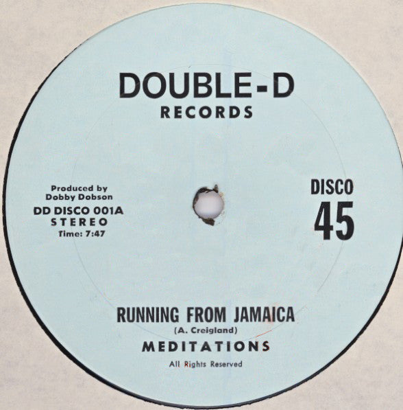 Meditations* / Dobby Dobson : Running From Jamaica / Oh So Lonely (12")