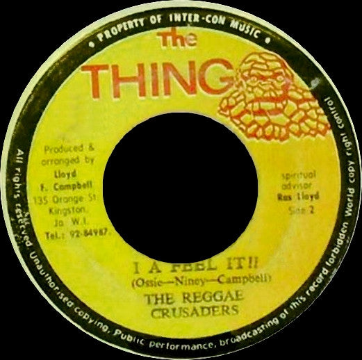 Junior Byles / The Reggae Crusaders : Can You Feel It? / I A Feel It!! (7")