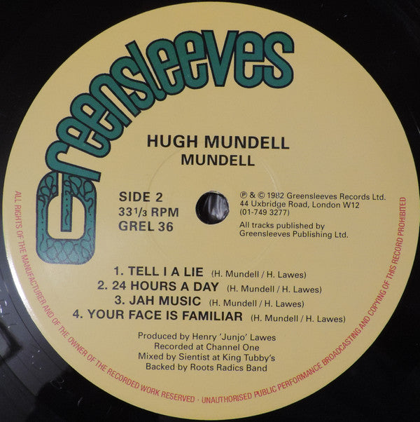 Hugh Mundell : Mundell (LP, Album, RE)