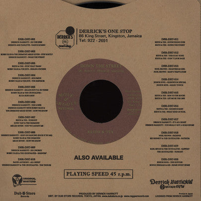 Keith & Tex : Down The Street / Hypnotizing Eyes (7", Single, RE)