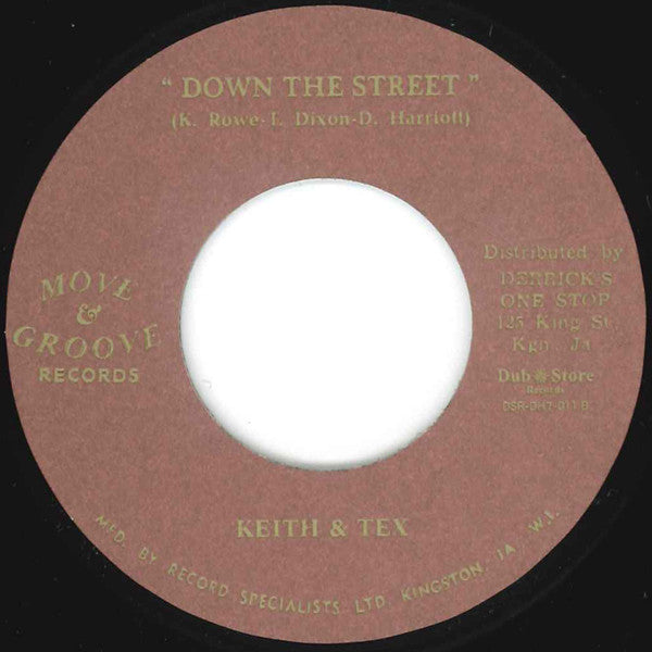 Keith & Tex : Down The Street / Hypnotizing Eyes (7", Single, RE)