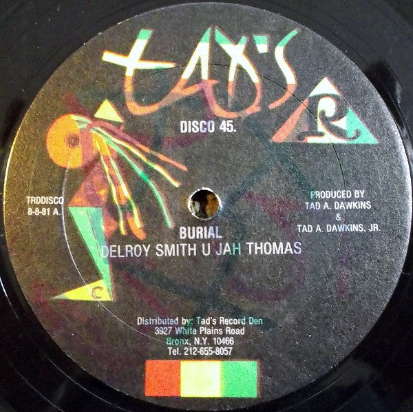 Delroy Smith U Jah Thomas / Lenky Roy : Burial / Tonight Your Mine (12")