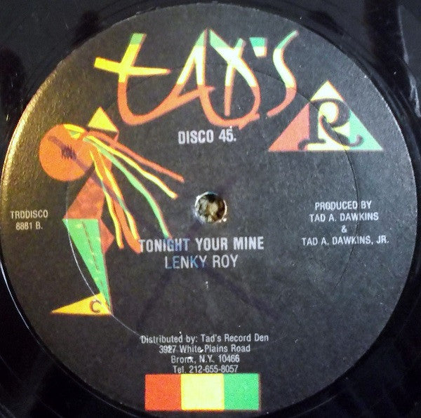 Delroy Smith U Jah Thomas / Lenky Roy : Burial / Tonight Your Mine (12")