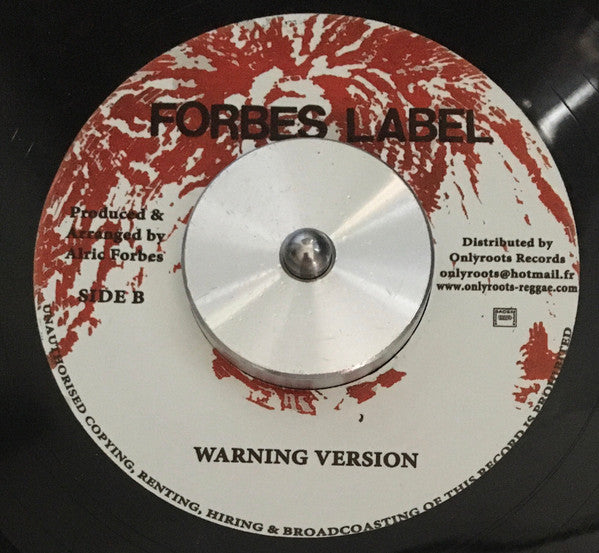 Alric Forbes : Warn The Nation (7", RE)