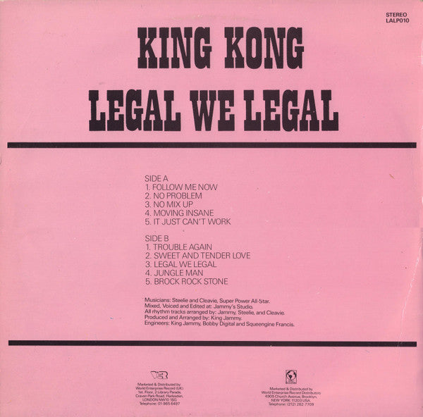 King Kong : Legal We Legal (LP, Album)