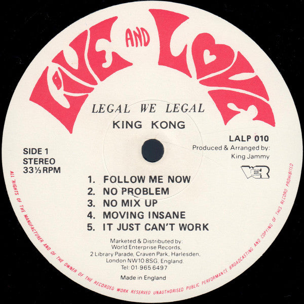King Kong : Legal We Legal (LP, Album)