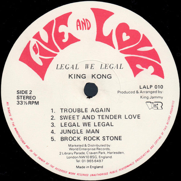 King Kong : Legal We Legal (LP, Album)