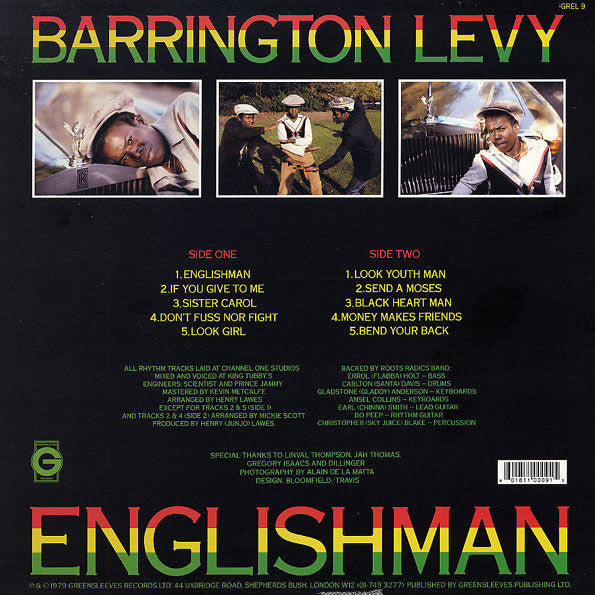 Barrington Levy : Englishman (LP, Album, RE)