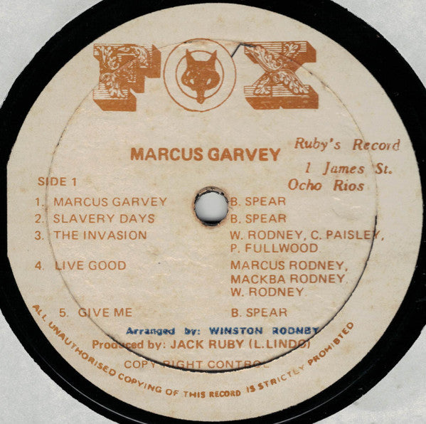 Burning Spear : Marcus Garvey (LP, Album)