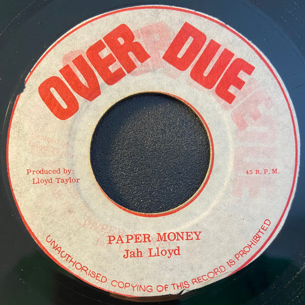 Jah Lloyd : Paper Money (7")