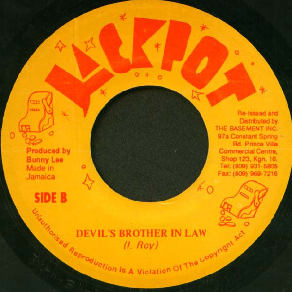 The Paragons / I-Roy : Left With A Broken Heart / Devil's Brother In Law (7", RE)