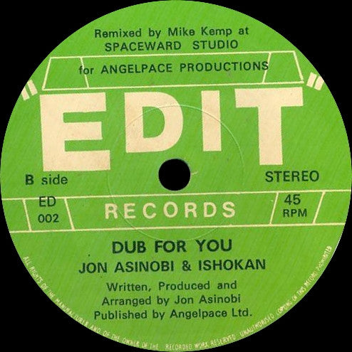 Jon Asinobi & Ishokan : Dread Reggae Musik (7")