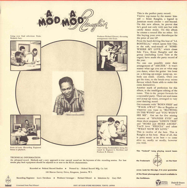 Ernie Ranglin* : A Mod A Mod Ranglin (LP, Album, RE)