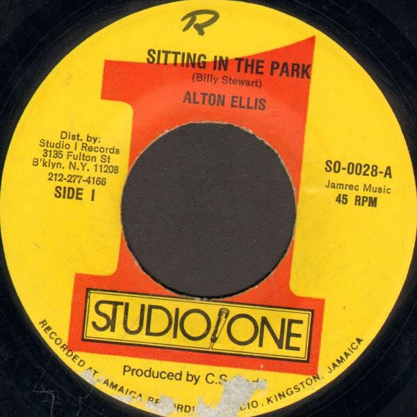 Alton Ellis : Sitting In The Park (7")