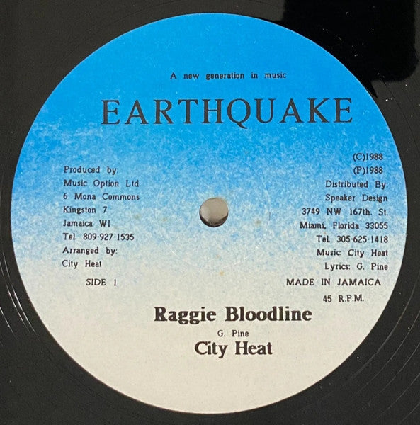 City Heat* : Raggie Bloodline (12")