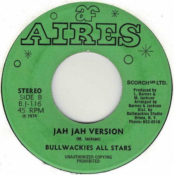 Johnny Osbourne, Bullwackies All Stars : Jah Jah Children (7")