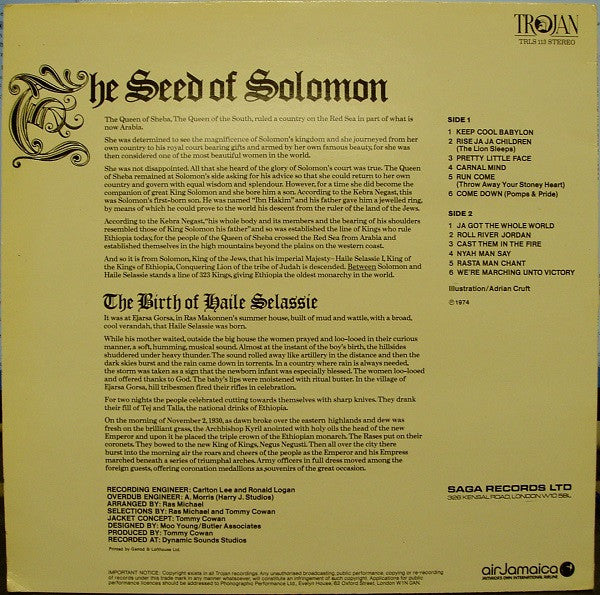 Ras Michael & The Sons Of Negus : Nyahbinghi (LP, Album, RE)