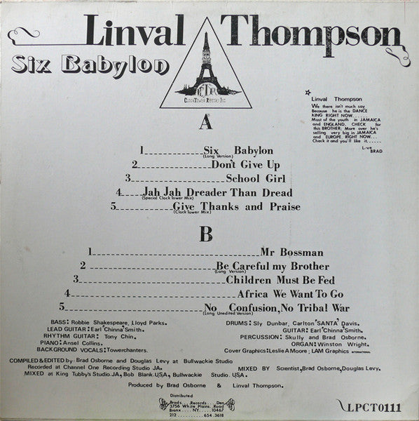 Linval Thompson : Six Babylon (LP, Album, RE)