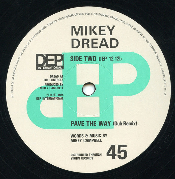 Mikey Dread : Reggae Hit Shot / Pave The Way (12")